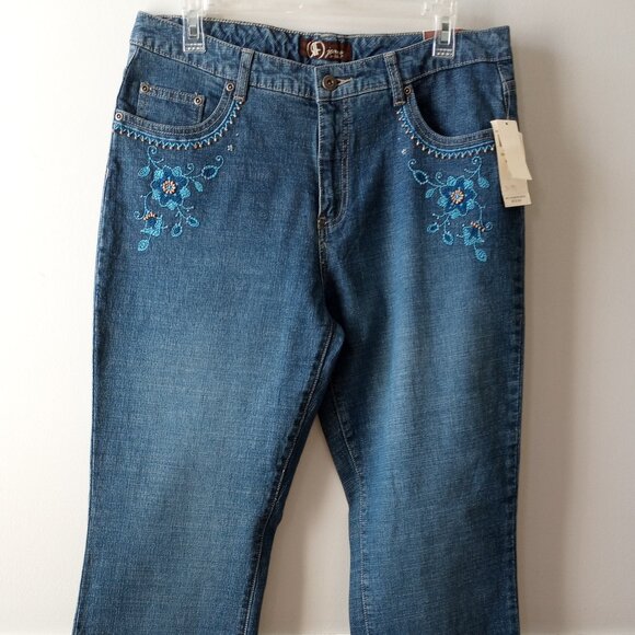 Rafaella Denim - 'Jeans by Rafaella' Embroidered Size 12 NWT